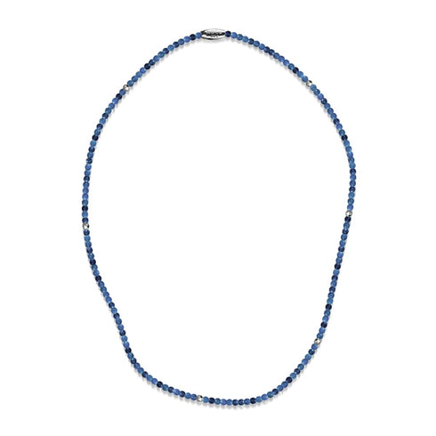 Agate bleue | Argent sterling .925 | Enveloppement de pierres précieuses